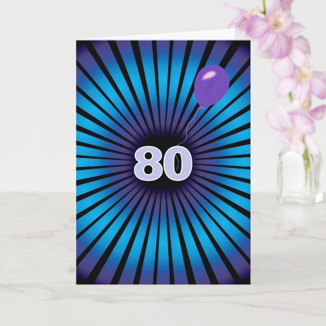 Abstract Vortex For 80th Birthday Card (Orchid)