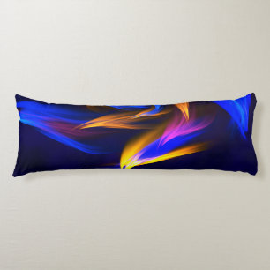 Abstract Vortex Shape Blue Orange Body Cushion