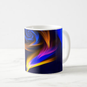 Abstract Vortex Shape Blue Orange Coffee Mug