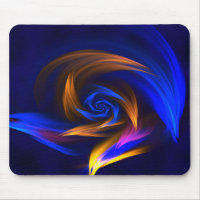 Abstract Vortex Shape Blue Orange