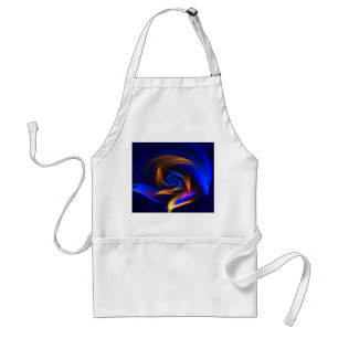 Abstract Vortex Shape Blue Orange Standard Apron