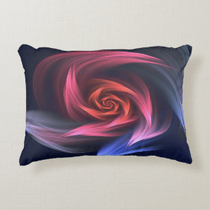 Abstract Vortex Shape Red And Blue Decorative Cushion