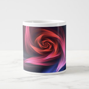 Abstract Vortex Shape Red And Blue Large Coffee Mug