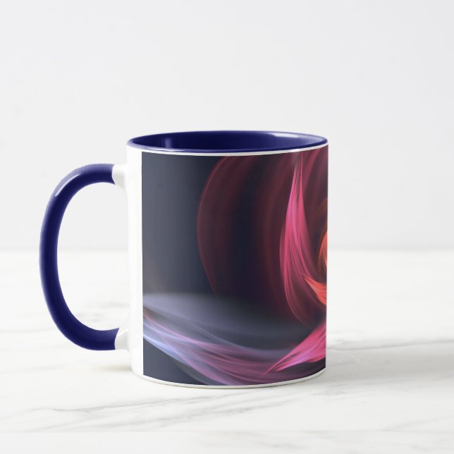 Abstract Vortex Shape Red And Blue Mug (Left)