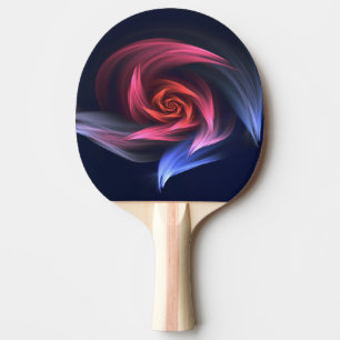 Abstract Vortex Shape Red And Blue Ping Pong Paddle