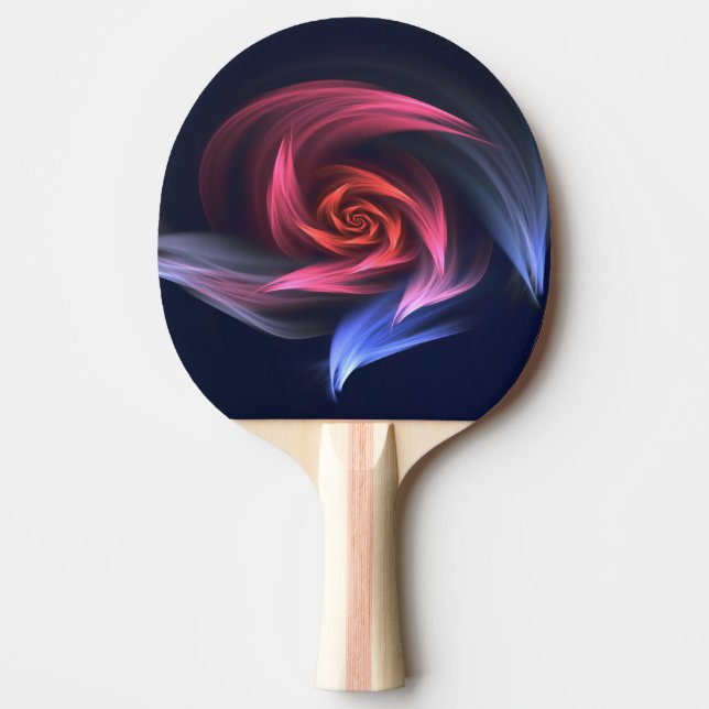 Abstract Vortex Shape Red And Blue Ping Pong Paddle (Front)