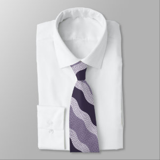 Abstract Wabi Sabi River, Eggplant Purple, Lilac Tie