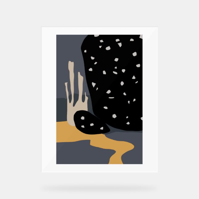 Abstract wall art background acrylic sign (Front)