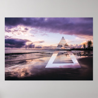 Abstract Wall Art - Moody Purple Sands