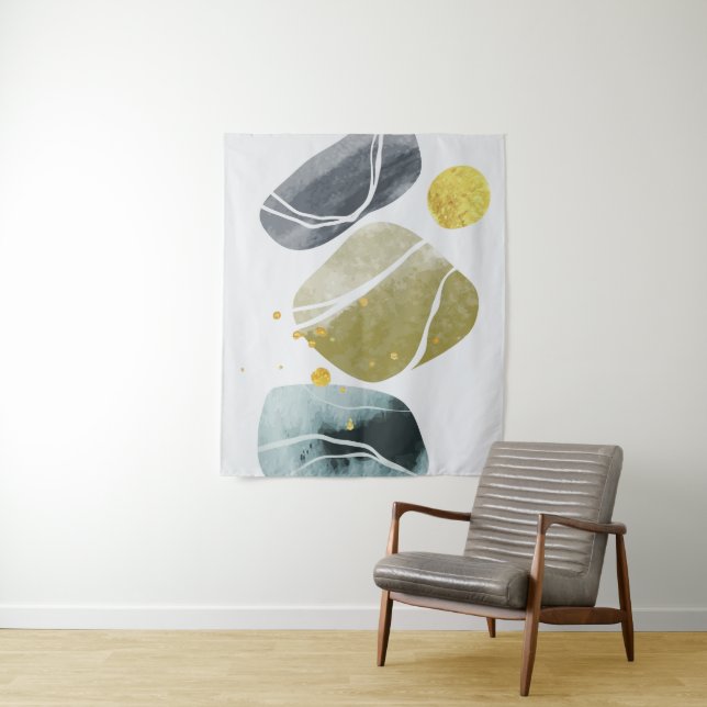 Abstract wall art tapestry (In Situ)
