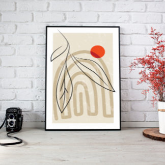 Abstract Wall Decor, Boho Canvas Print