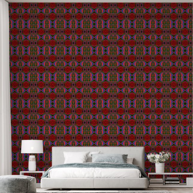 ABSTRACT WALL PAPER DECOR  (Bedroom)