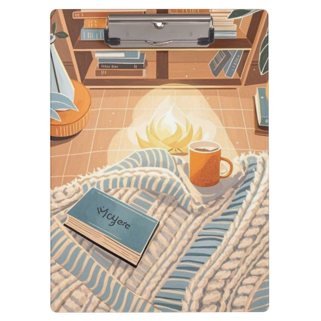 Abstract warm cosy Boho style Clipboard (Front)
