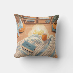 Abstract warm cosy Boho style Cushion