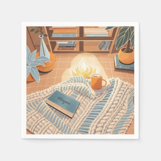 Abstract warm cosy Boho style Napkin