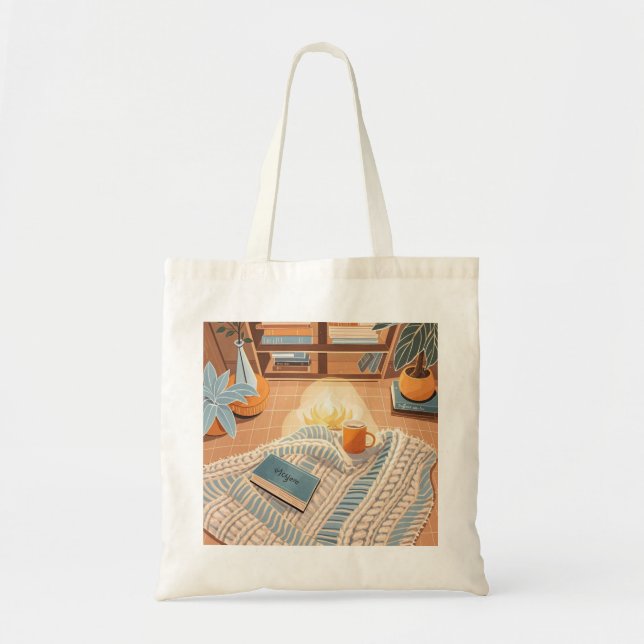 Abstract warm cosy Boho style Tote Bag (Front)