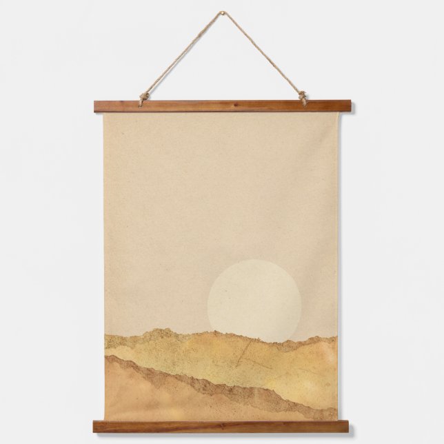 Abstract warm landscape hanging tapestry (Front)