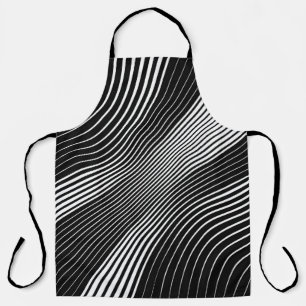 Abstract warped Diagonal Striped Background. vinta Apron