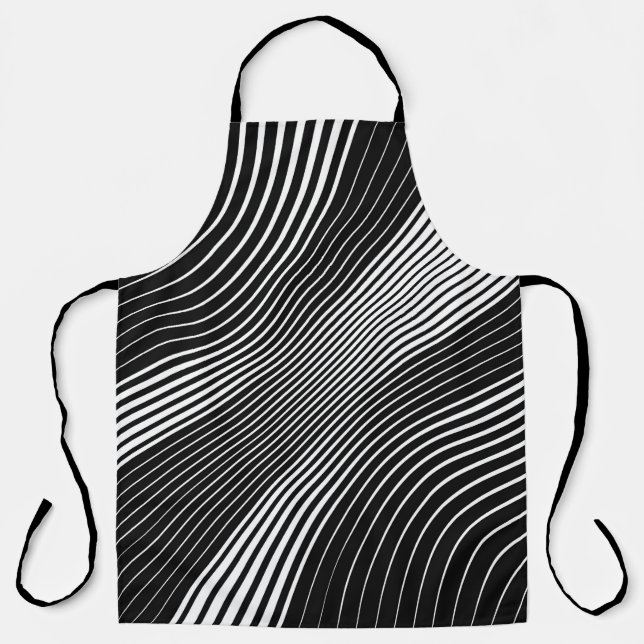 Abstract warped Diagonal Striped Background. vinta Apron (Front)