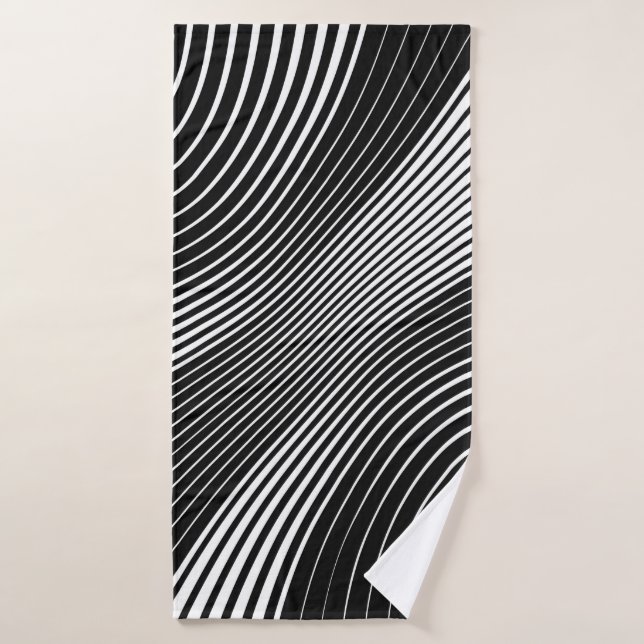 Abstract warped Diagonal Striped Background. vinta Bath Towel (Bath Towel)