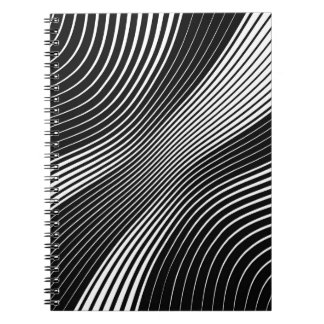 Abstract warped Diagonal Striped Background. vinta Notebook