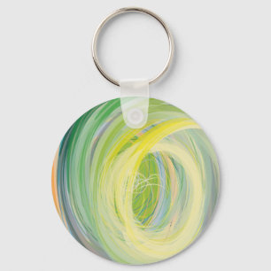 Abstract Washing Machine Rainbow Key Ring