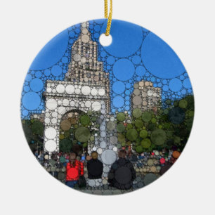 Abstract Washington Square Park New York Ceramic Tree Decoration