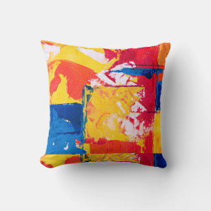 Abstract water colour Vibrant Cushion