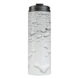 Abstract Water Droplets on Metallic Surface Textur Thermal Tumbler