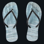 Abstract Water Maid of Honour Wedding Flip Flops<br><div class="desc">These personalised, comfortable Maid of Honour Flip Flops are a simple, elegant, and chic gift for members of the Bridal Party - Bride, Bridesmaid, Maid of Honour ... They will add to the festivities of your wedding day, bachelorette party, or other celebration. Great by the beach! Easy to customise name...</div>