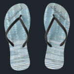 Abstract Water, Name, Bridesmaid Wedding  Thongs<br><div class="desc">These personalised, comfortable Bridesmaid Flip Flops are a simple, elegant, and chic gift for members of the Bridal Party - Bride, Bridesmaid, Maid of Honour ... They will add to the festivities of your wedding day, bachelorette party, or other celebration. Great by the beach! Easy to customise name and title....</div>