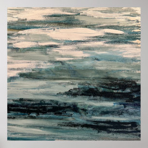 Abstract Water Scape Painting Poster