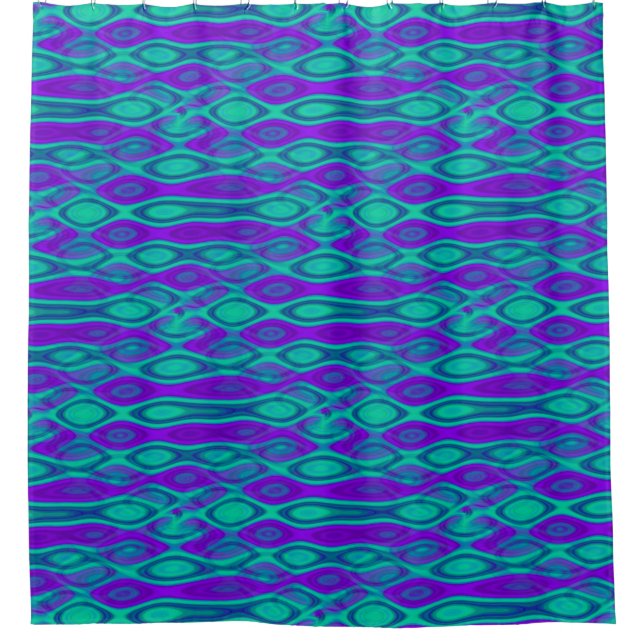 Abstract Water seamless pattern II + your ideas Shower Curtain (Front)