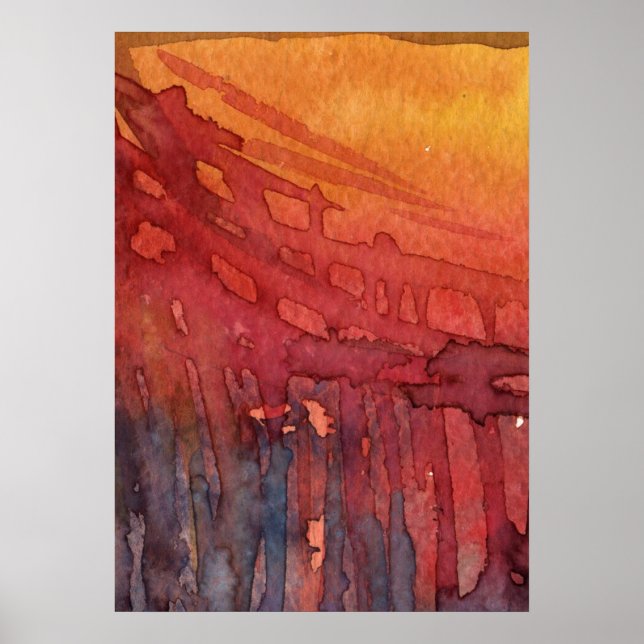 Abstract watercolor 3 poster (Front)
