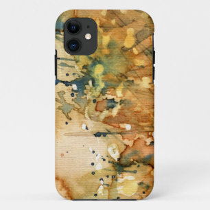 Abstract watercolor and old background iPhone 11 case