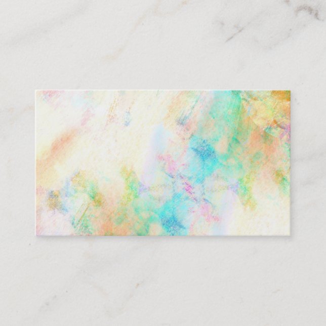 abstract watercolor art  business card template (Front)