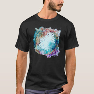 Abstract Watercolor Art Piece in Circular Frame  T-Shirt