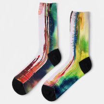 Abstract Watercolor Art Socks