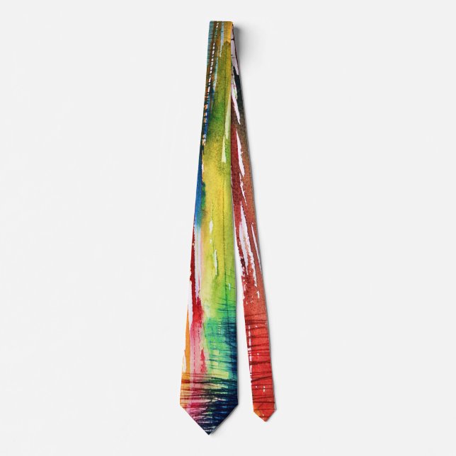 Abstract Watercolor Art Tie (Front)