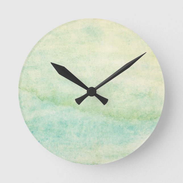 Abstract  watercolor background 2 round clock (Front)