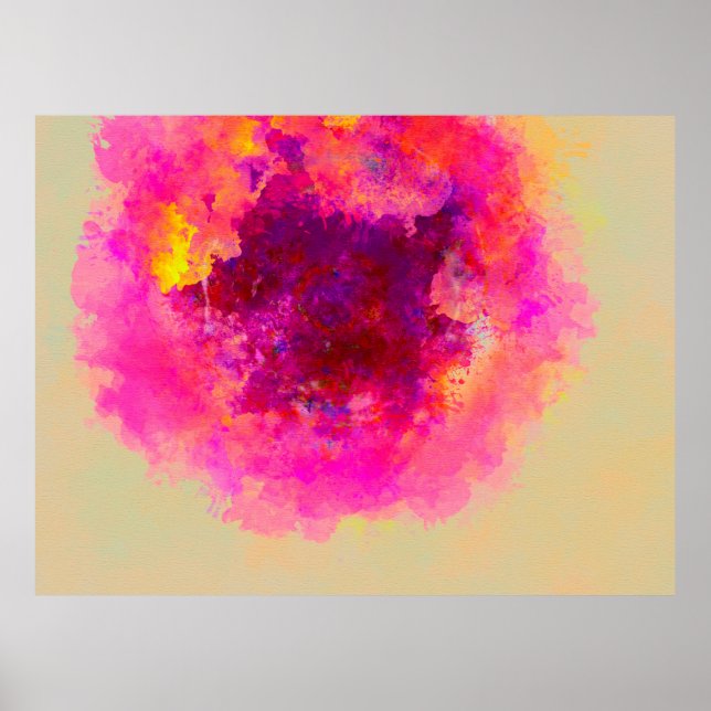Abstract watercolor background. Colourful texture. Poster (Front)