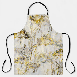 Abstract watercolor background: dandelion, juniper apron