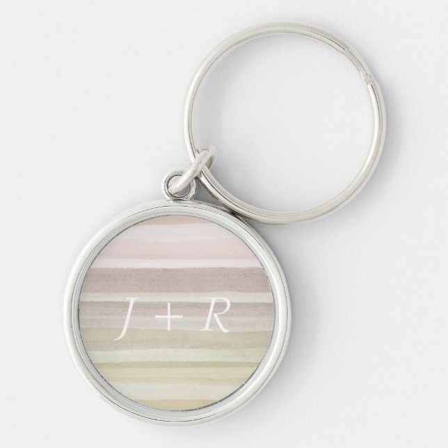 Abstract watercolor background key ring (Front)