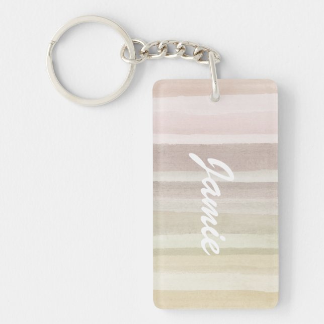 Abstract watercolor background key ring (Front)
