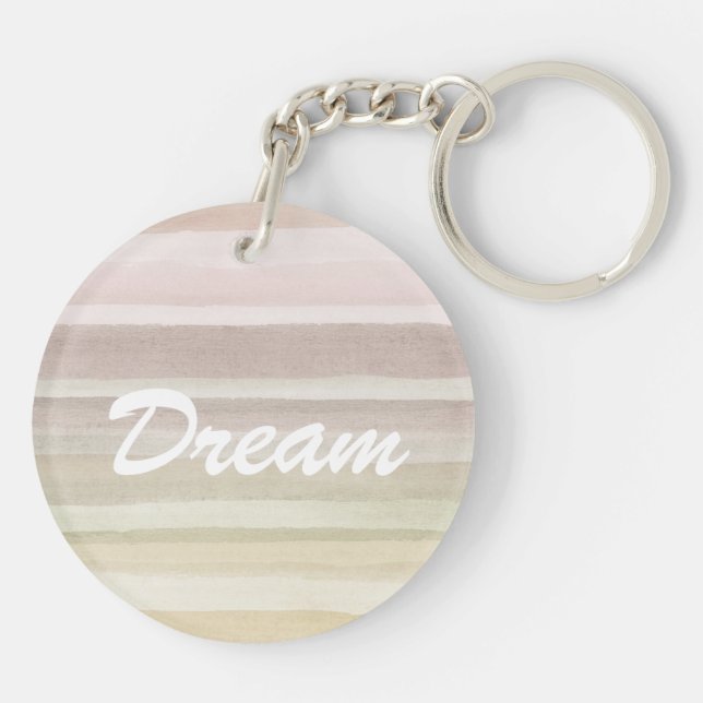 Abstract watercolor background key ring (Back)