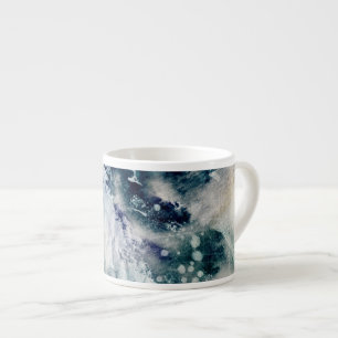 Abstract watercolor background on grunge paper 2 espresso cup