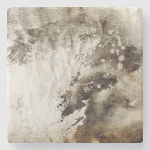 Abstract watercolor background on grunge paper stone coaster