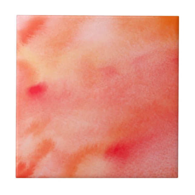 Abstract Watercolor Background - Orange Tile (Front)