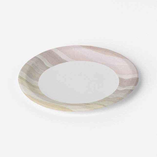 Abstract watercolor background paper plate (Angled)