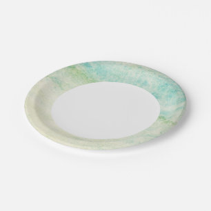 Abstract  watercolor background paper plate